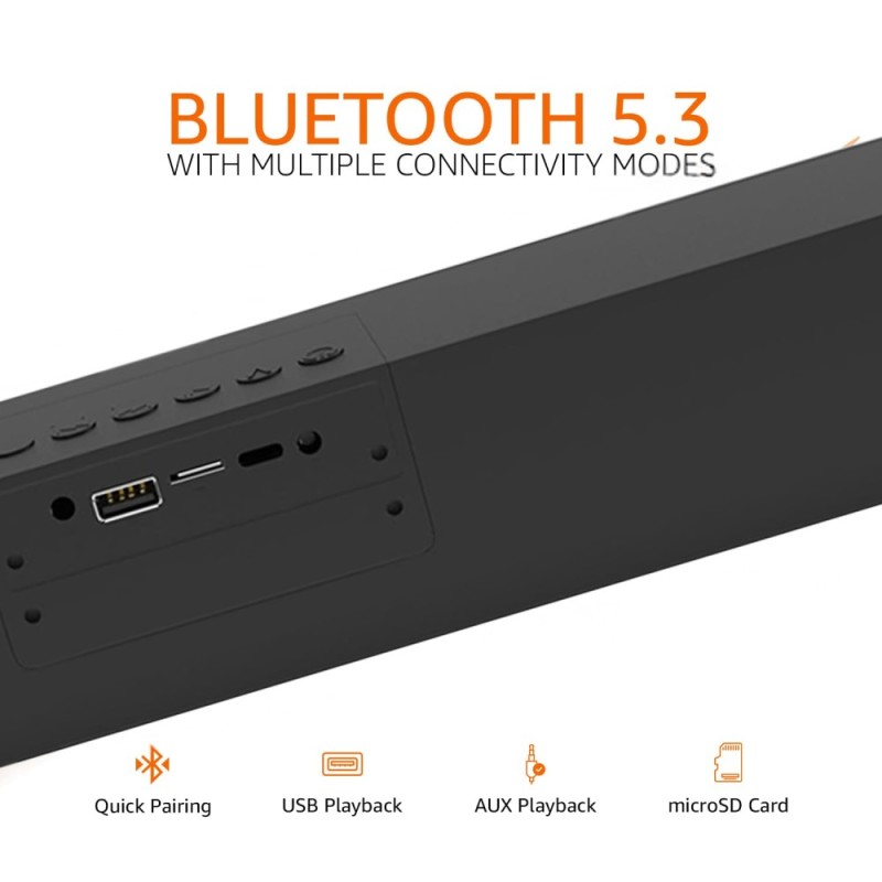 Generic Soundbar ABSBX12N 16W RMS Bluetooth 5.3 Black