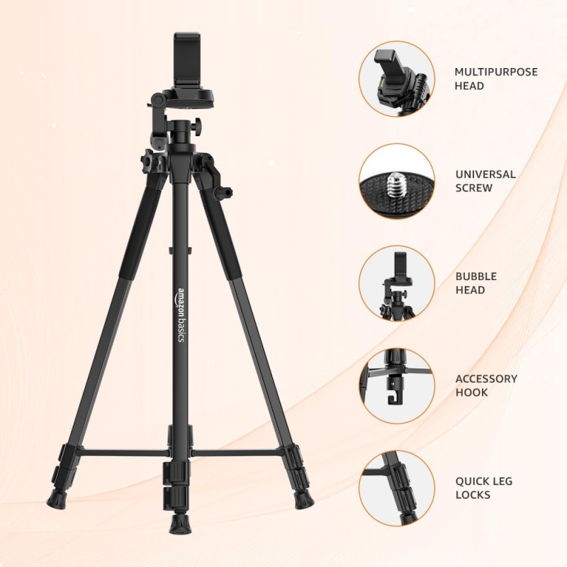 Generic Tripod Model 17 67 Inch 5kg Load Capacity Black