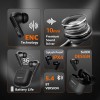 Generic True Wireless Earbuds ABPBC1 36 Hours Playtime, IPX4, Bluetooth 5.4 Black