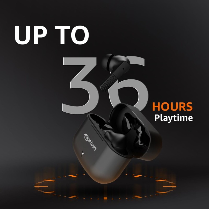 Generic True Wireless Earbuds ABPBC1 36 Hours Playtime, IPX4, Bluetooth 5.4 Black