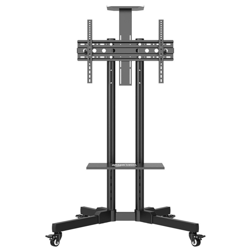 Generic TV Stand AB-MS-06 Adjustable Height Black with Wheels