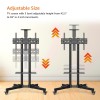 Generic TV Stand AB-MS-06 Adjustable Height Black with Wheels