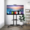 Generic TV Stand AB-MS-06 Adjustable Height Black with Wheels