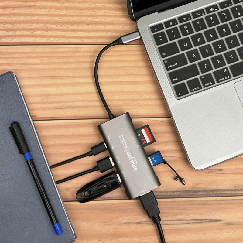 Generic USB-C Hub Dock 7-in-1 with 4K HDMI, Slate Grey