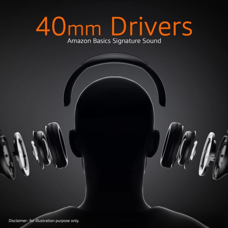 Generic Wireless Headphones ABBH03 Active Noise Cancelling 28 Hr Playtime 40mm Drivers Black