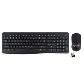 Generic Wireless Keyboard and Mouse Combo AB26KW1 2.4GHz Wireless Full-Size 104-Key Black