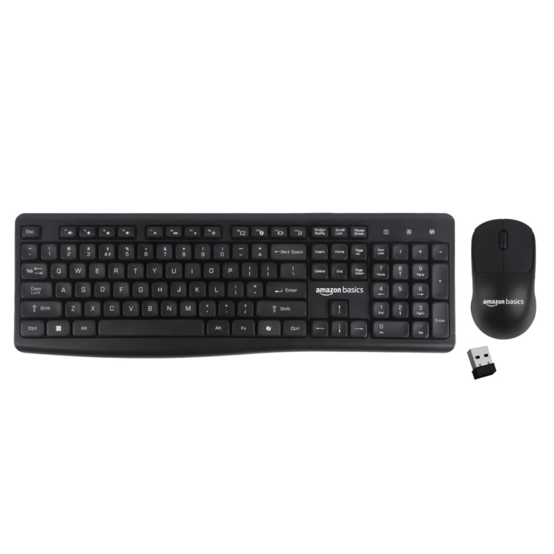 Generic Wireless Keyboard and Mouse Combo AB26KW1 2.4GHz Wireless Full-Size 104-Key Black