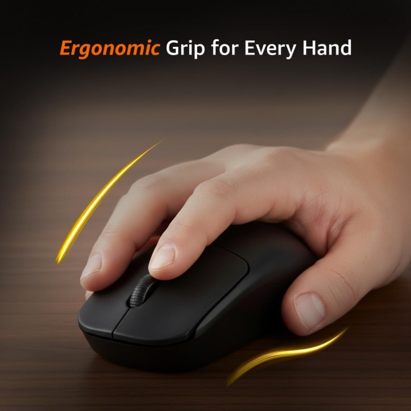 Generic Wireless Keyboard and Mouse Combo AB26KW1 2.4GHz Wireless Full-Size 104-Key Black