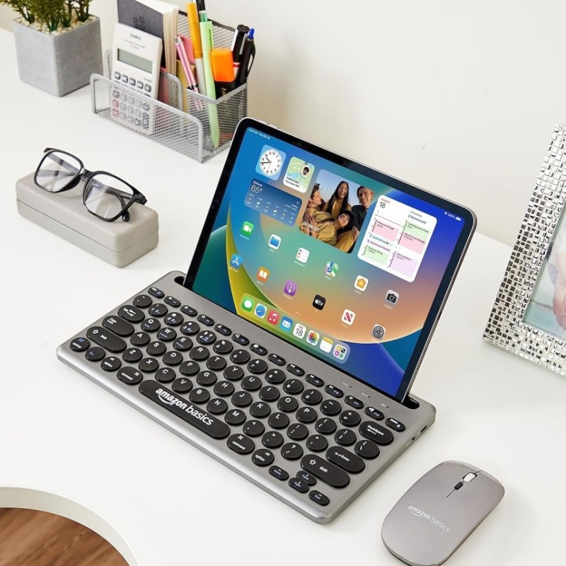 Generic Wireless Keyboard and Mouse Set AB-KM05-CT1 Rechargeable Grey