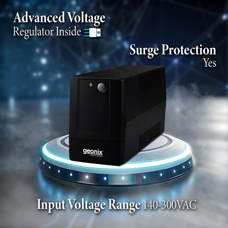 Geonix UPS GXUPS600VA 600VA/360W Voltage Regulator Black