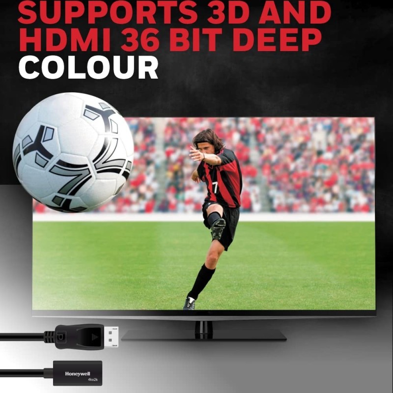 Honeywell Display Port to HDMI Adapter HC000004/ADP/BLK 4K 3D Resolution Male-Female Adapter Black