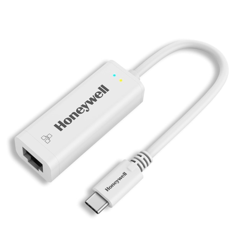 Honeywell Gigabit Ethernet Adapter HC000007/ADP/WHT, 10/100/1000 MBPS, USB Type C, White