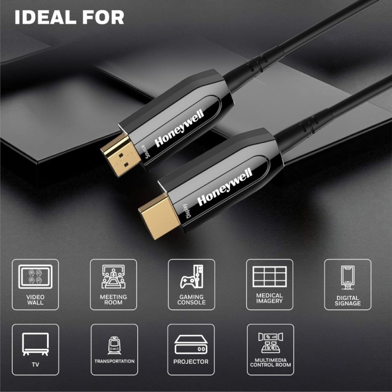 Honeywell HDMI Cable AOC 2.1 Complaint 15M 48GBPS 8K Black