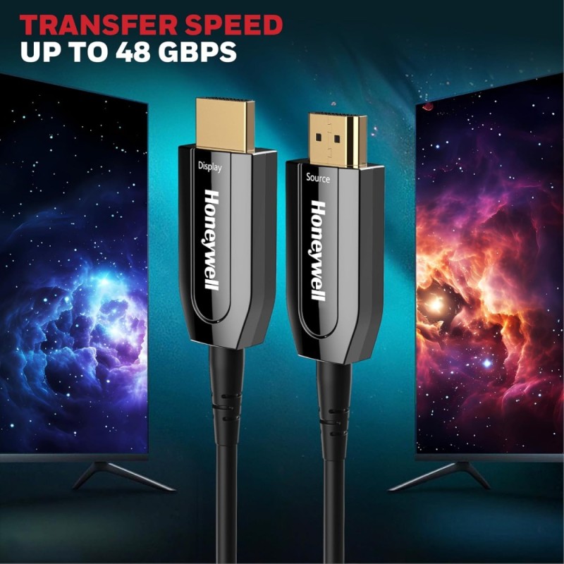 Honeywell HDMI Cable AOC 2.1 Complaint 15M 48GBPS 8K Black