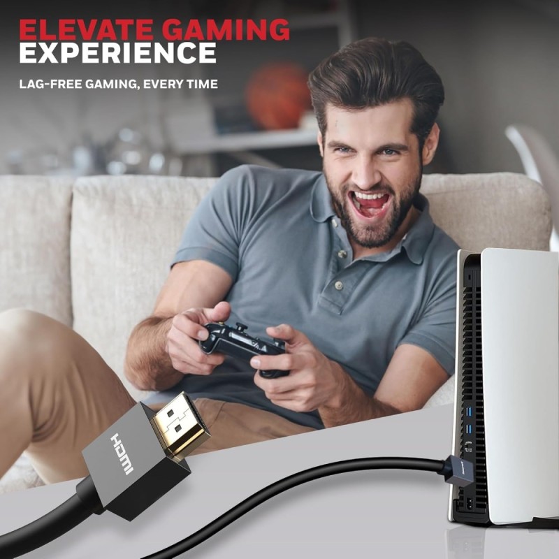 Honeywell HDMI Cable v2.0 with Ethernet, 3D/4K@60Hz, 3 Mtr, Black and Grey