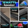 HOPPUP Soundbar F16 16 W BTv5.3 with RGB LED Lights Black