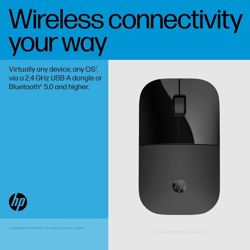 HP Z3700 Wireless Mouse 758A8AA, Bluetooth 5.0, 1600 DPI, Black