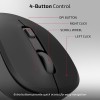 iBall Wireless Mouse GLIDR S290 Dual Mode 2.4GHz + BT Black