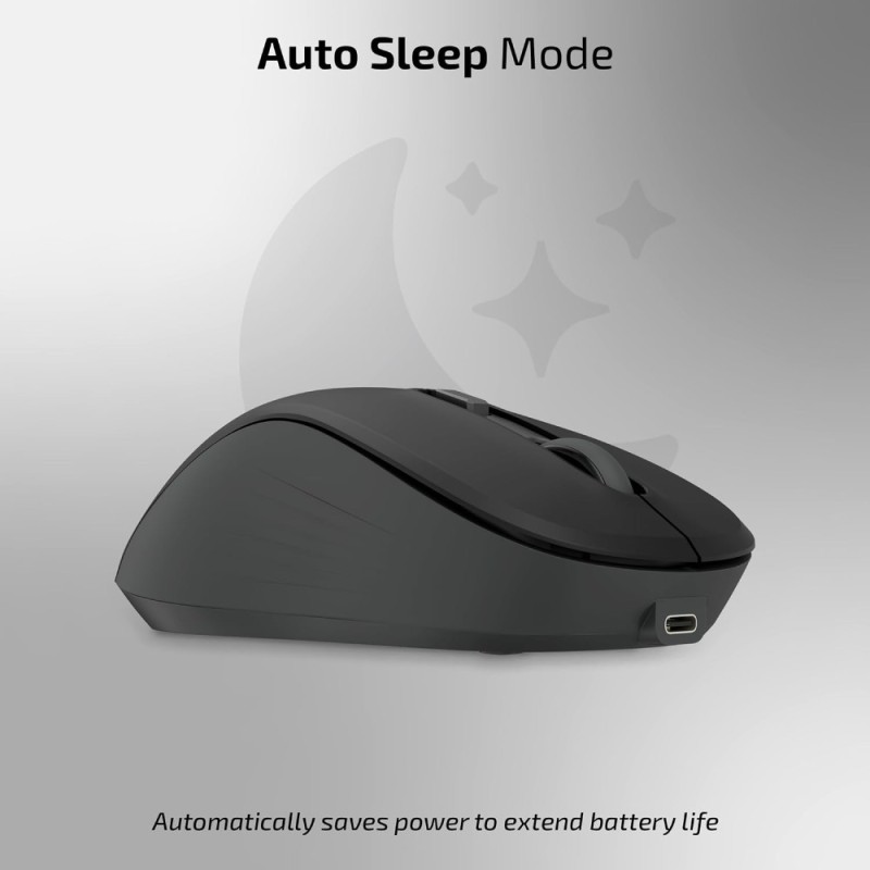 iBall Wireless Mouse GLIDR S290 Dual Mode 2.4GHz + BT Black