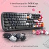 iGear KeyBee Wireless Keyboard with Mouse 2.4GHz Customizable Pink and Grey