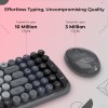 iGear KeyBee Wireless Keyboard with Mouse 2.4GHz Customizable Pink and Grey