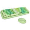 iGear Wireless Keyboard and Mouse Combo iG-1114 Ergonomic Round Key Green