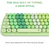 iGear Wireless Keyboard and Mouse Combo iG-1114 Ergonomic Round Key Green