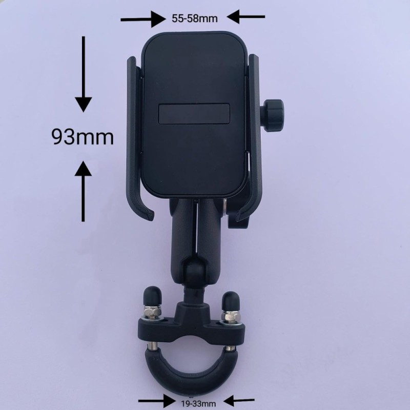 INEFABLE Aluminium Alloy Mobile Phone Holder Bikemobile_Holder_01 Dual 360° Rotation, Universal 1/4" Mount, Mobile Holder