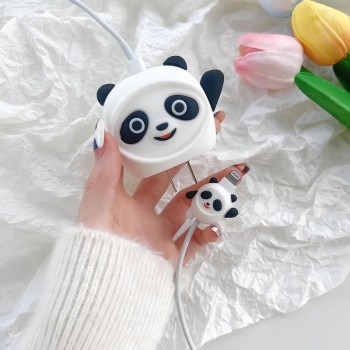 INEFABLE Charger Case Cover Protector INE_Pro_0001 Full Protection White Panda