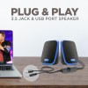 Intex IT-120 2.0 Channel Desktop Speaker 10W Output Blue