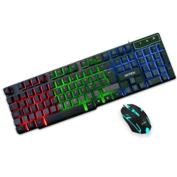 Intex Wired Gaming Keyboard and Mouse Combo IT-KB334 RGB Backlit Black