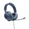 JBL Wired Over Ear Gaming Headphones JBLQUANTUM100BLU 40mm Drivers Detachable Mic Blue