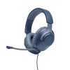 JBL Wired Over Ear Gaming Headphones JBLQUANTUM100BLU 40mm Drivers Detachable Mic Blue