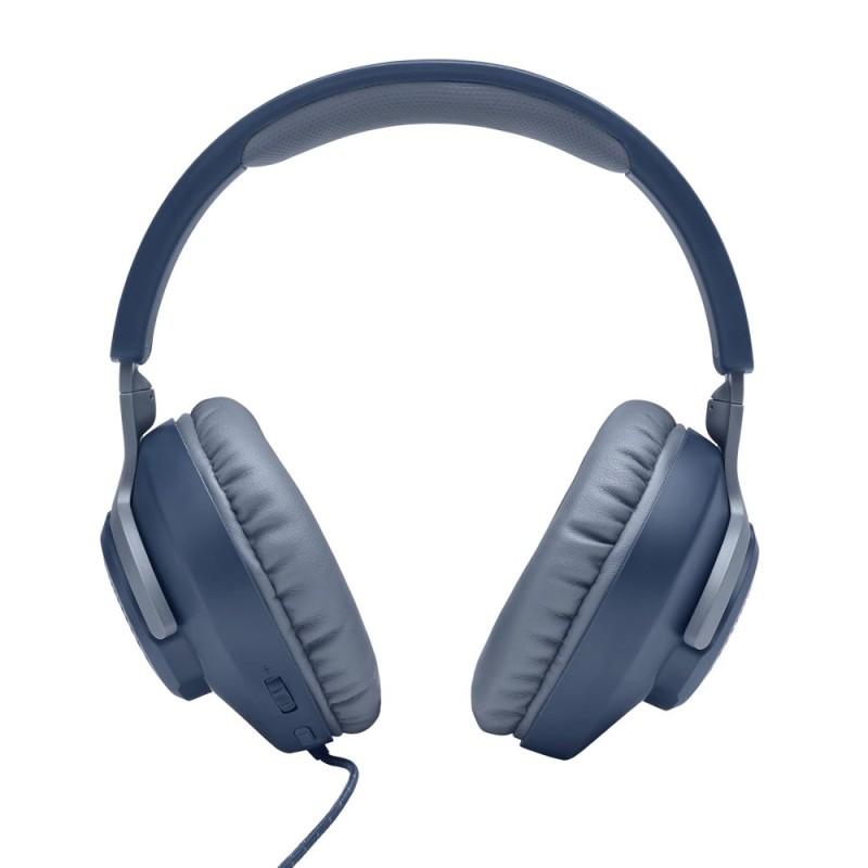 JBL Wired Over Ear Gaming Headphones JBLQUANTUM100BLU 40mm Drivers Detachable Mic Blue