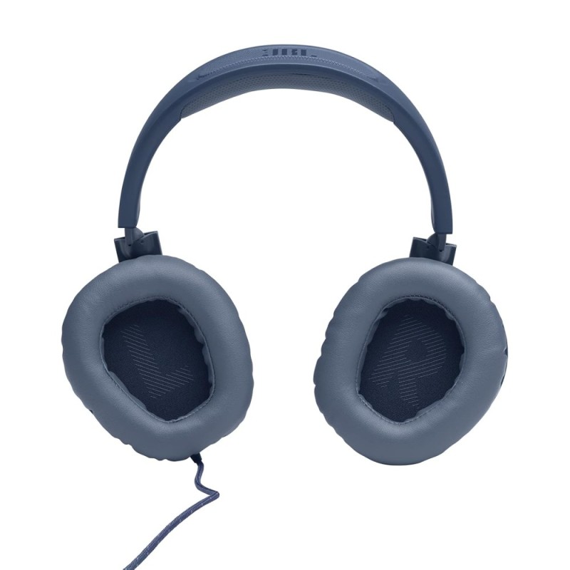 JBL Wired Over Ear Gaming Headphones JBLQUANTUM100BLU 40mm Drivers Detachable Mic Blue