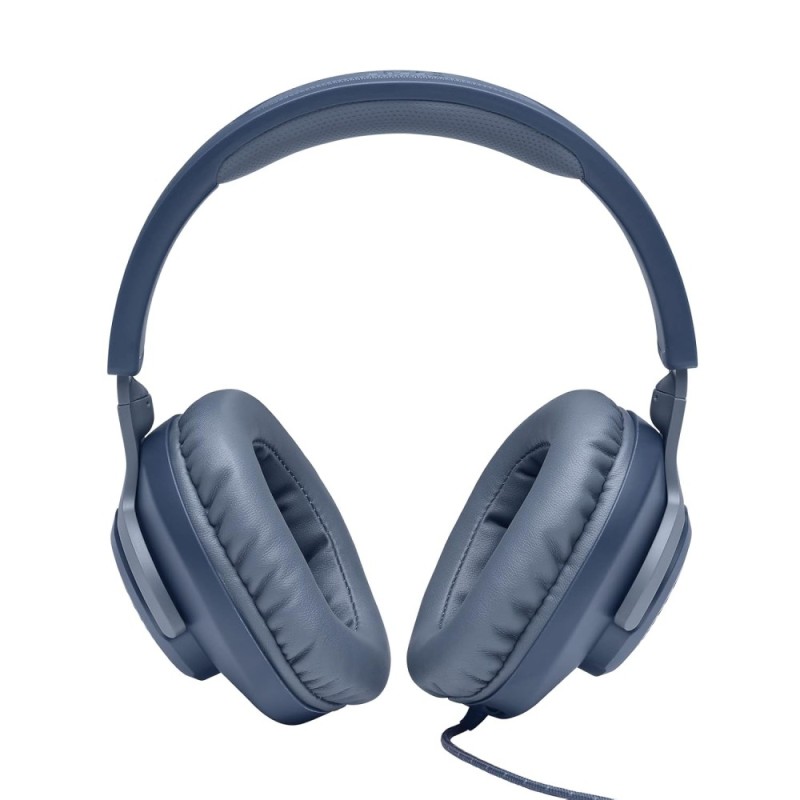 JBL Wired Over Ear Gaming Headphones JBLQUANTUM100BLU 40mm Drivers Detachable Mic Blue