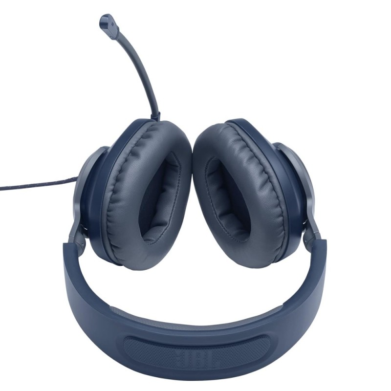 JBL Wired Over Ear Gaming Headphones JBLQUANTUM100BLU 40mm Drivers Detachable Mic Blue