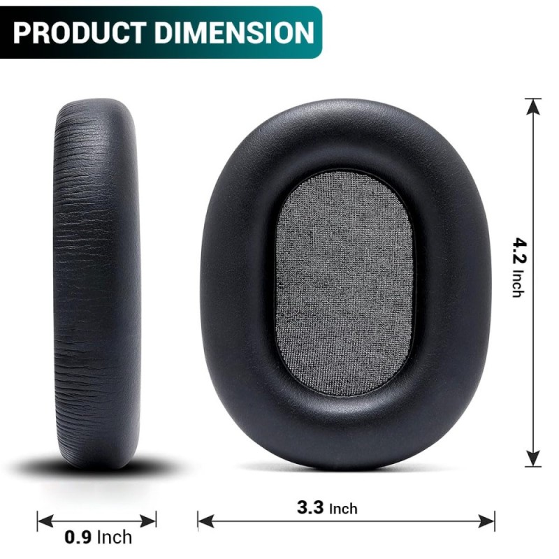 KACA Replacement Earpads for Sony WH-1000XM5 - Black, Thick Memory Foam