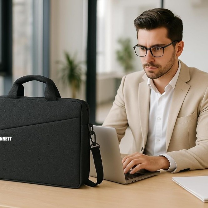 KBBRD Laptop Bag BEN-BC-BLACK 15.6 Inch Water Repellent Black