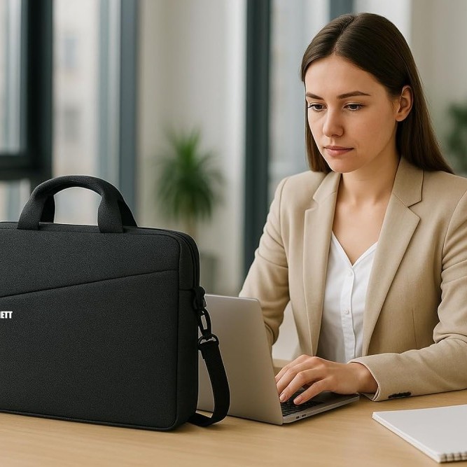 KBBRD Laptop Bag BEN-BC-BLACK 15.6 Inch Water Repellent Black