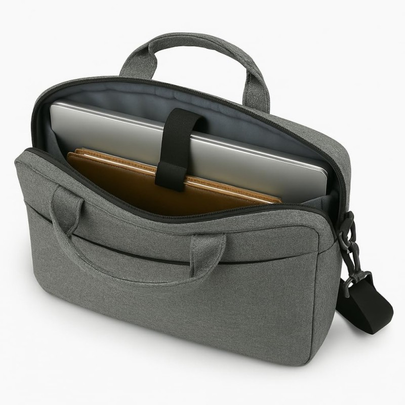 KBBRD Laptop Briefcase Mystic 15.6 Inch Water Repellent Grey