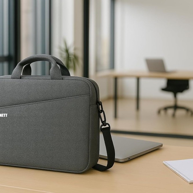 KBBRD Laptop Briefcase Mystic 15.6 Inch Water Repellent Grey
