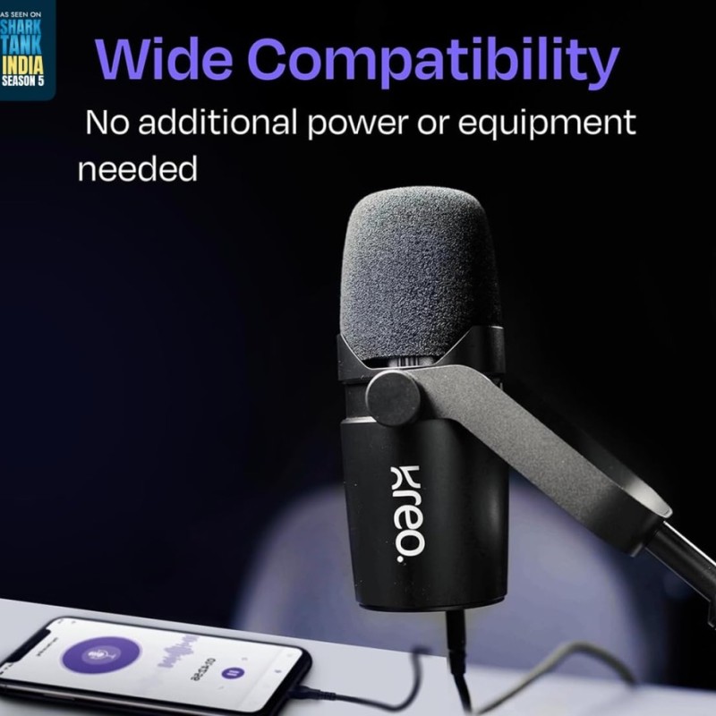 Kreo Dynamic Microphone MYYDCYN XLR/USB Cardioid Pickup Black