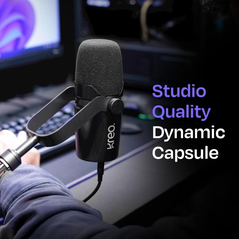 Kreo Dynamic Microphone MYYDCYN XLR/USB Cardioid Pickup Black