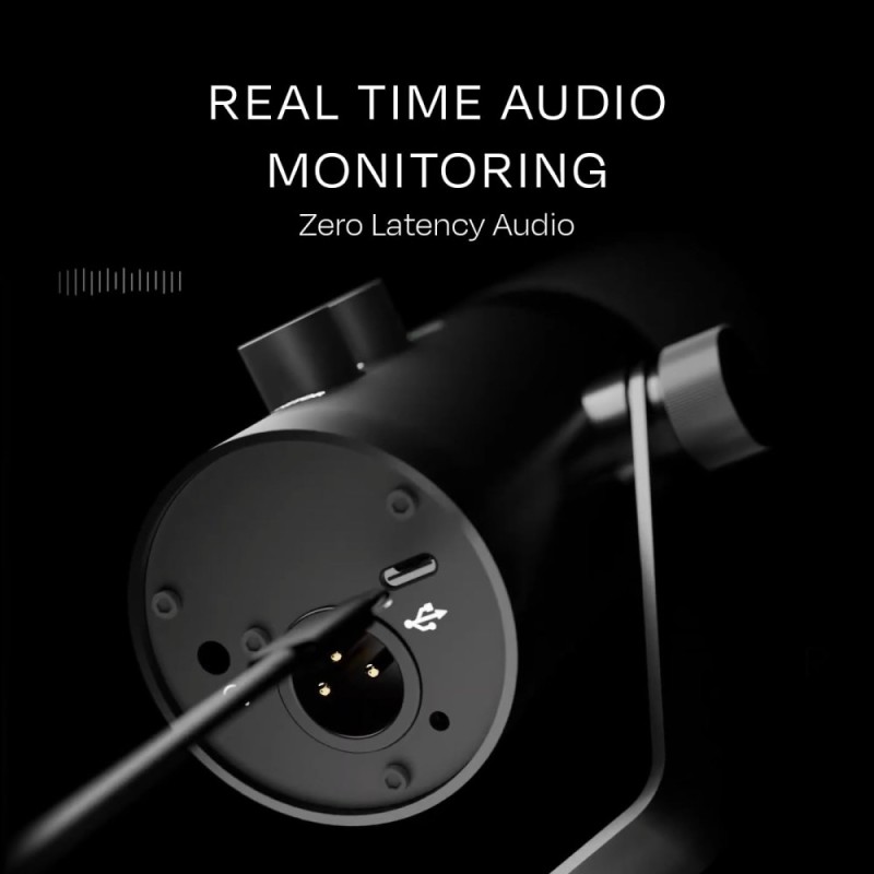 Kreo Sonik Dynamic Gaming Microphone XLR/USB Dual Connectivity Black