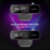 Kreo Webcam WC1678Y Full HD 1080P 60 FPS Auto-Focus Black