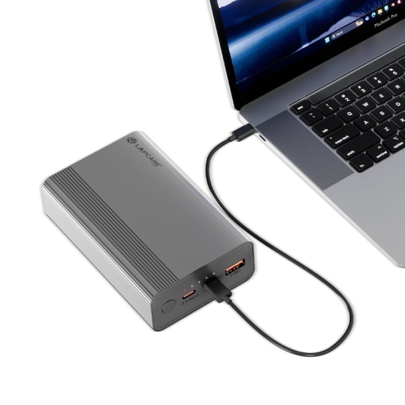 Lapcare Powerbank Boost 20000mAh 65W Fast Charging Grey