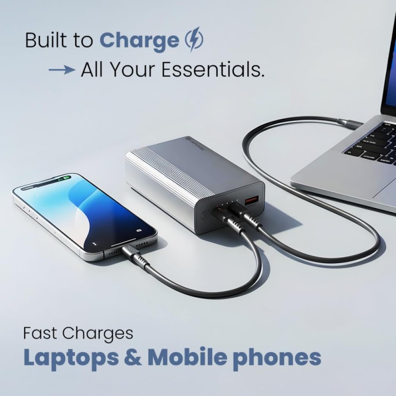 Lapcare Powerbank Boost 20000mAh 65W Fast Charging Grey