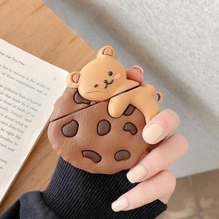 LATALI Silicone Case AP-4-3D-New-24 Shockproof for Airpods 4 Cookie Bear