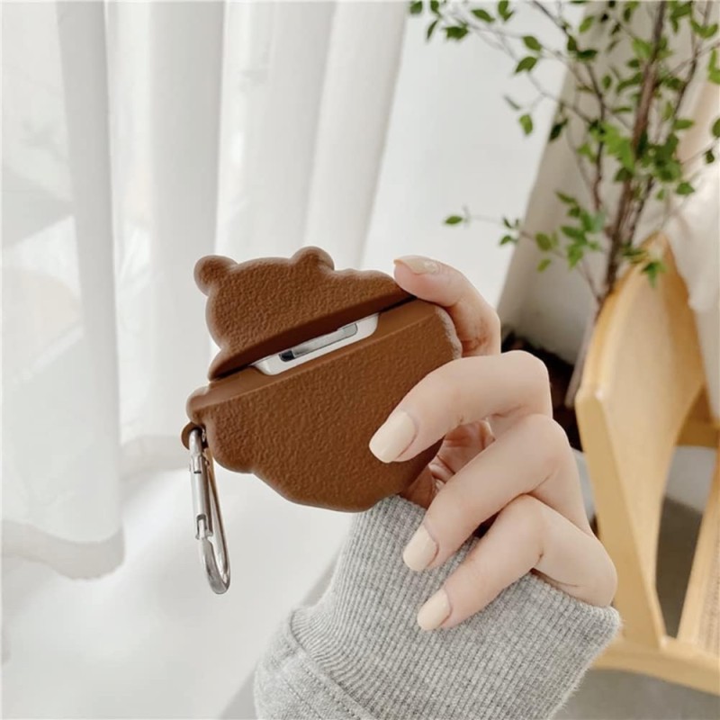 LATALI Silicone Case AP-4-3D-New-24 Shockproof for Airpods 4 Cookie Bear